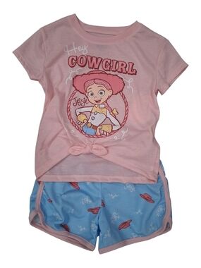 NWT Disney Toy Story Jessie Cowgirl Pink & Blue Kids Matching Set